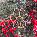 Paw Print Ornament