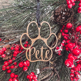 Paw Print Ornament
