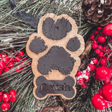 3D Paw Print Replica Ornament