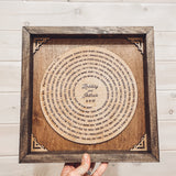 Record Shaped Engraved Song Lyrics