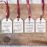 Personalized Want - Read - Wear - Need Gift Tags