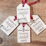 Personalized Want - Read - Wear - Need Gift Tags