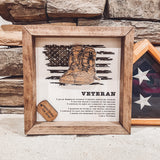 U.S. Veteran Box Framed Sign