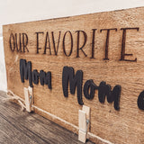 Rough Cut Rustic Photo Display Board