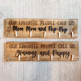 Rough Cut Rustic Photo Display Board