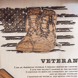 U.S. Veteran Box Framed Sign