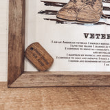 U.S. Veteran Box Framed Sign