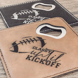 Leather Bottle Opener Coaster Sets