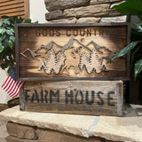 Wood Burned Deer Scene