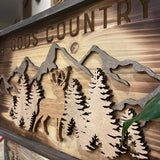 Wood Burned Deer Scene