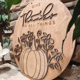 Give Thanks in All Things - Door Hanger