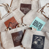 "Leader of a Tiny Gang" Leatherette Canvas Tote Bag