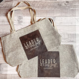 "Leader of a Tiny Gang" Leatherette Canvas Tote Bag