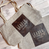 "Leader of a Tiny Gang" Leatherette Canvas Tote Bag