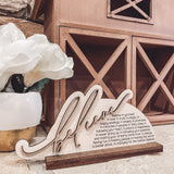 "Believe" Desk/Shelf Sitter