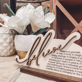 "Believe" Desk/Shelf Sitter