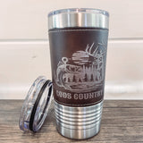 "Gods Country" Outdoors Themed Stainless Steal Coffee Tumbler
