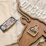 4-in-1 Baby Milestone Set - Longhorn/Cow