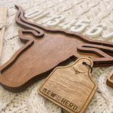 4-in-1 Baby Milestone Set - Longhorn/Cow