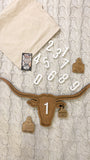 4-in-1 Baby Milestone Set - Longhorn/Cow