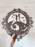 Nightmare Before Christmas Door Hanger Sign