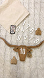 4-in-1 Baby Milestone Set - Longhorn/Cow