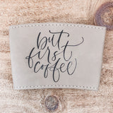 Leather Engraved Coffee Sleeve