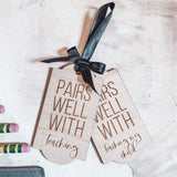 "Pairs Well With" Wine Tag Collection