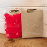 Acrylic Engraved Clip Board