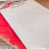 Acrylic Engraved Clip Board