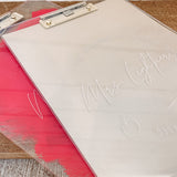 Acrylic Engraved Clip Board
