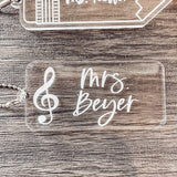 Acrylic Teacher Keychain