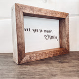 Farmhouse Style Engraved Handwriting Sign