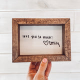 Farmhouse Style Engraved Handwriting Sign