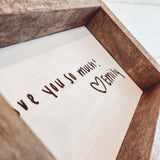 Farmhouse Style Engraved Handwriting Sign