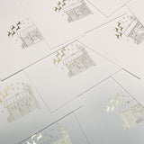 Santas Cabin Foil Pressed Note Card