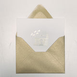 Santas Cabin Foil Pressed Note Card