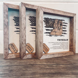U.S. Veteran Box Framed Sign