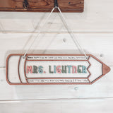 Pencil Door Hanger for Teachers