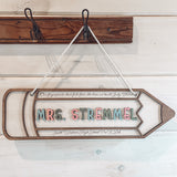 Pencil Door Hanger for Teachers