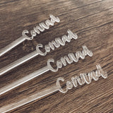 Custom Name Swizzle Sticks