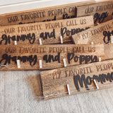 Rough Cut Rustic Photo Display Board