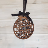 Personalized Flourished Christmas Ornament