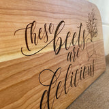 Engraved Cherry Charcuterie Board