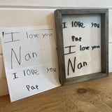 3D Farmhouse Style Handwriting Sign