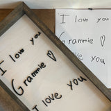 3D Farmhouse Style Handwriting Sign