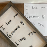 3D Farmhouse Style Handwriting Sign