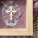 Calligraphic Easter Egg with Cross Sign