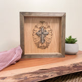 Calligraphic Easter Egg with Cross Sign