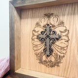 Calligraphic Easter Egg with Cross Sign